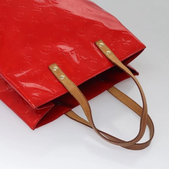 LOUIS VUITTON Monogram Vernis Reade MM Hand Bag Red Rouge M91086 LV Auth BD284 - Picture 7 of 16